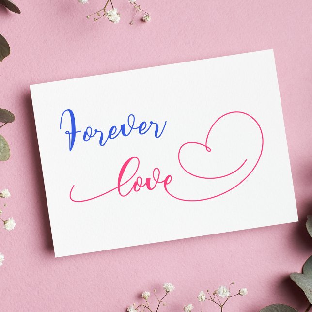 Anpassningsbar Text Forever love Kort (Skapare uppladdad)