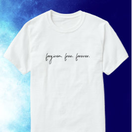 Anpassningsbar Text Forgiven Modern Script Christi T Shirt