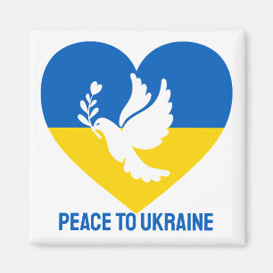 Anpassningsbar Text Fred i Ukraina Magnet