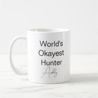 Anpassningsbar Text Funny Humor World's Okayest Hu Kaffemugg