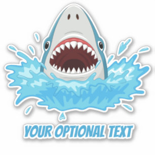 Anpassningsbar text Funny Shark Klistermärken