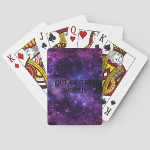 Anpassningsbar Text Galaxy Nebula-uppspelningskort Casinokort
