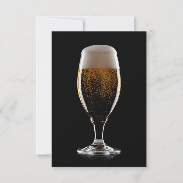 Anpassningsbar Text Glass of Beer Inbjudningar (Framsida)