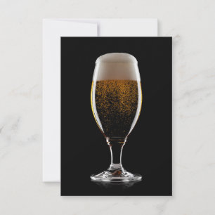 Anpassningsbar Text Glass of Beer Inbjudningar