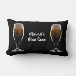 Anpassningsbar Text Glass of Beer Lumbarkudde