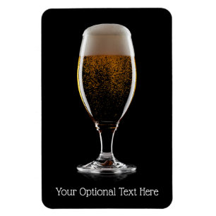 Anpassningsbar Text Glass of Beer Magnet