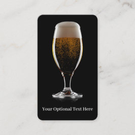Anpassningsbar Text Glass of Beer Visitkort