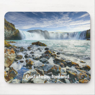 Anpassningsbar Text Godafoss Waterfalls, Island Musmatta