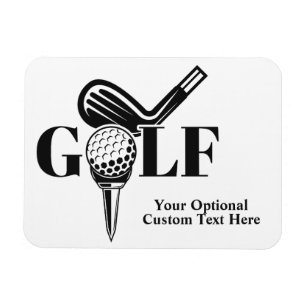 Anpassningsbar Text Golf Magnet