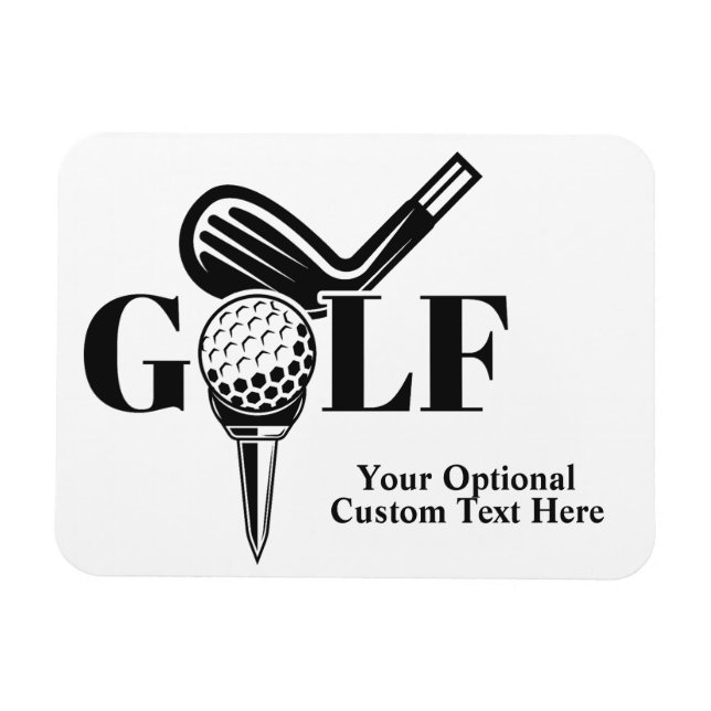 Anpassningsbar Text Golf Magnet (Horisontell)