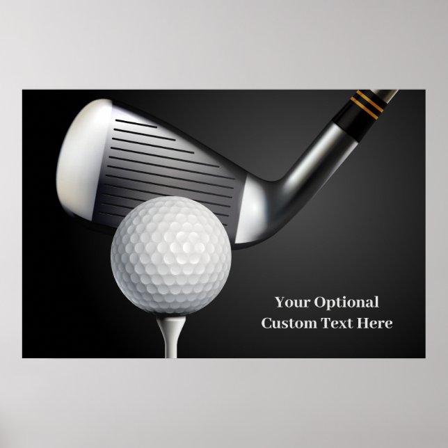 Anpassningsbar Text Golf Poster (Framsidan)
