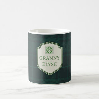 Anpassningsbar Text Grandma Granny Grönt Play Kaffemugg
