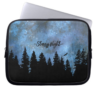 Anpassningsbar Text Gräs Forest Night Laptop Fodral
