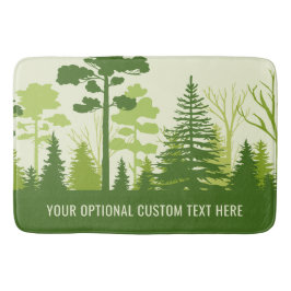 Anpassningsbar text Grönt Skogbad badkar Badrumsmatta