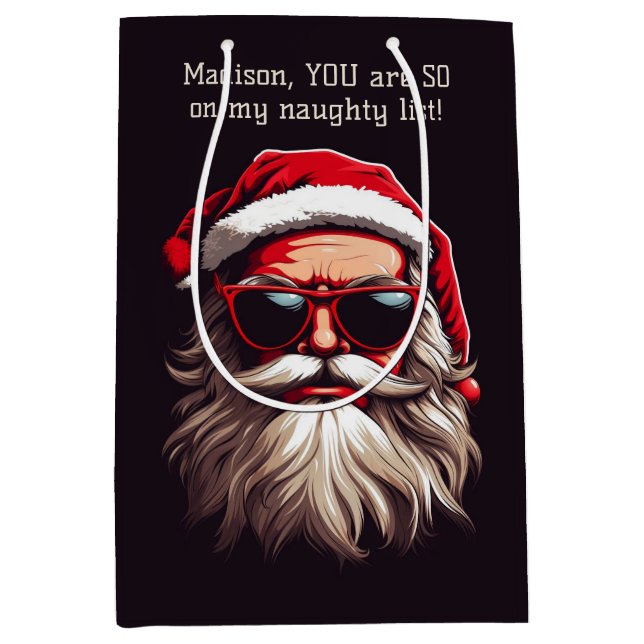 Anpassningsbar Text Grumpy Santa (Framsidan)