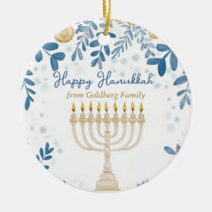 Anpassningsbar text Hanukkah Harmony Ornament