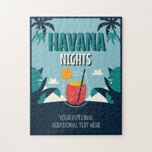 Anpassningsbar Text "Havanna Nights" Pussel