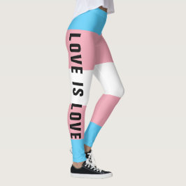 Anpassningsbar Text HBT-Pridet för regnbåge, trans Leggings