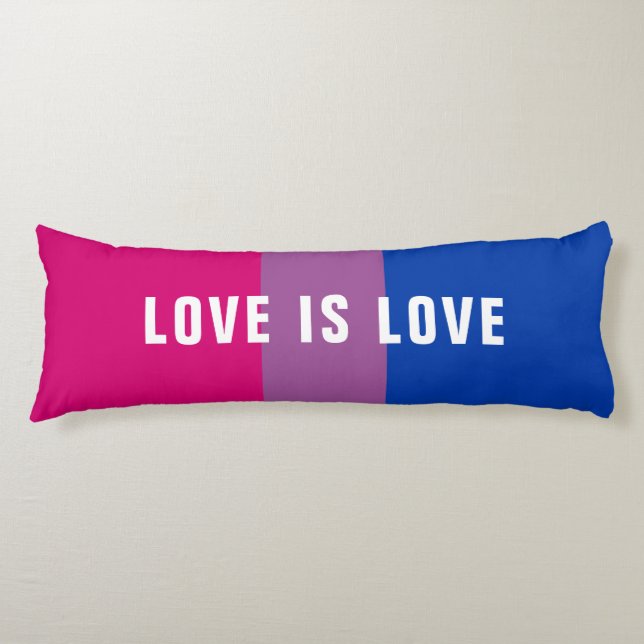 Anpassningsbar Text HBT-Pridet Regnbåge Bisexual Kroppskudde (Framsidan)