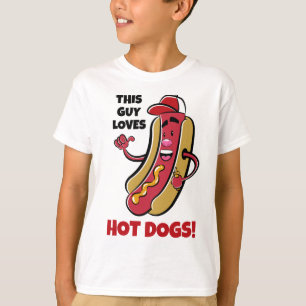 Anpassningsbar Text Hett Hund T-Shirt