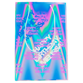 Anpassningsbar Text Holografisk Eyecatching Y2K Ra