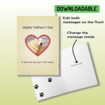Anpassningsbar text hund fotot pappa Fars dag