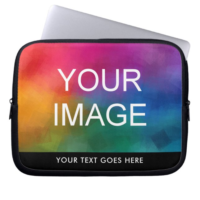 Anpassningsbar Text Image Design Färg Elegant-mall Laptop Fodral (Framsidan)