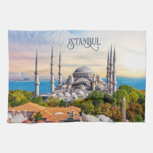 Anpassningsbar Text Istanbul Kökshandduk