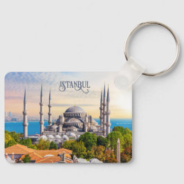 Anpassningsbar Text Istanbul Nyckelring