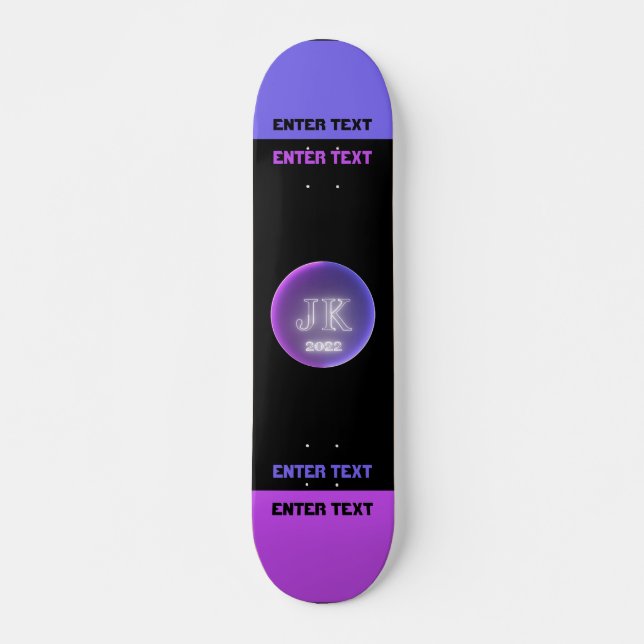 Anpassningsbar Text JK 2022 Skateboard (Framsida)