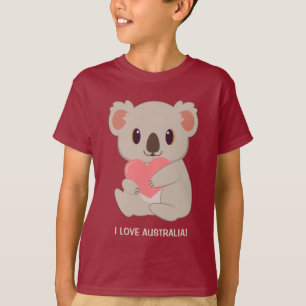 Anpassningsbar Text Kärlek Koala T-Shirt