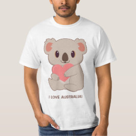 Anpassningsbar Text Kärlek Koala T Shirt