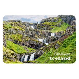 Anpassningsbar Text Klifbrekkufossar, Island Magnet