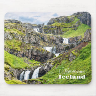 Anpassningsbar Text Klifbrekkufossar, Island Musmatta