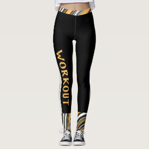 Anpassningsbar text l Abstrakt mönster l Workout B Leggings