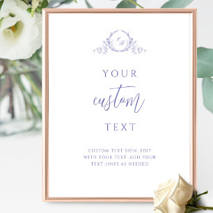 Anpassningsbar Text Lavender, Bröllop-tecken för s Poster