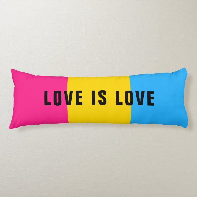 Anpassningsbar Text LGBT Rainbow Pansexual Pride F Kroppskudde (Framsidan)