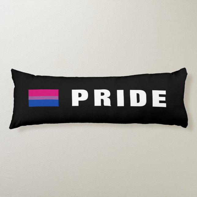 Anpassningsbar Text LGBTQ Rainbow Bisexual Pride F Kroppskudde (Framsidan)
