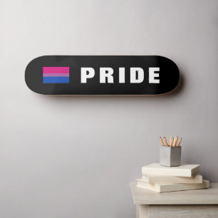 Anpassningsbar Text LGBTQ Rainbow Bisexual Pride F Mini Skateboard Bräda 18,5 Cm