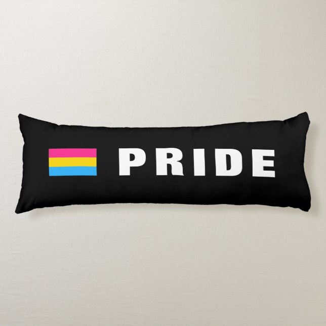 Anpassningsbar Text LGBTQ Rainbow Pansexual Pride  Kroppskudde (Framsidan)