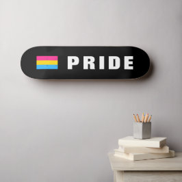 Anpassningsbar Text LGBTQ Rainbow Pansexual Pride Mini Skateboard Bräda 18,5 Cm