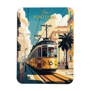 Anpassningsbar Text Lissabon Portugal Magnet