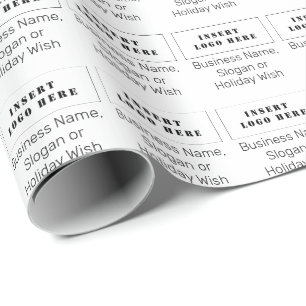 Anpassningsbar Text, Logotyp Wrapping Papper for B Presentpapper