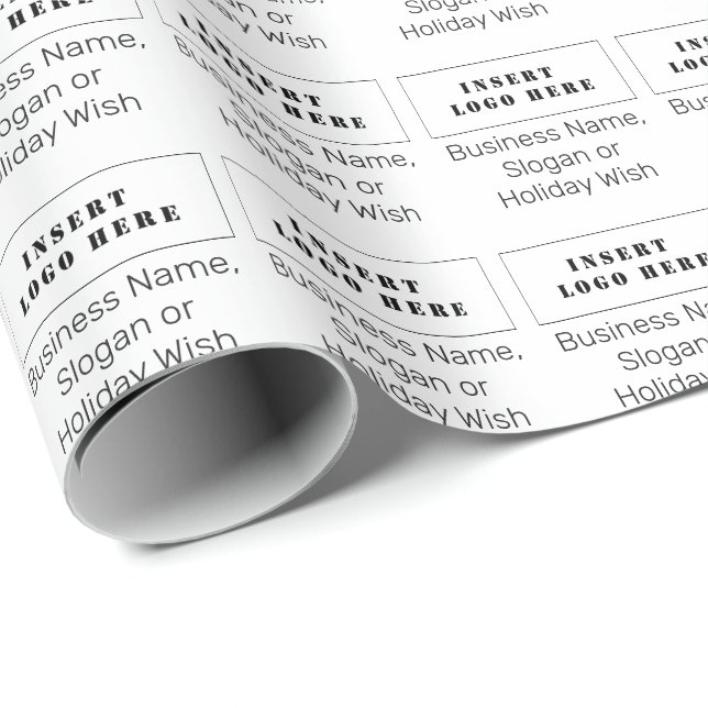 Anpassningsbar Text, Logotyp Wrapping Papper for B Presentpapper (Rullad Hörn)