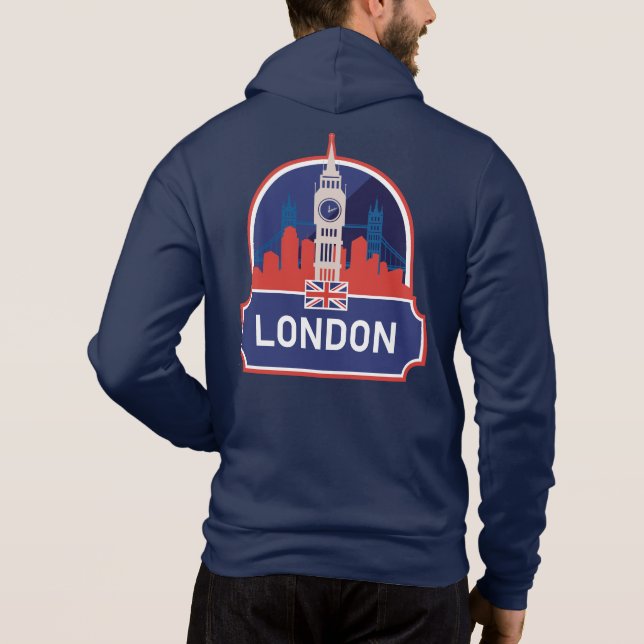 Anpassningsbar Text London T Shirt (Baksida)