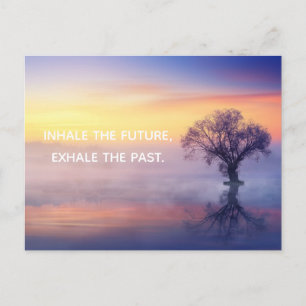 Anpassningsbar Text Lugn Zen Inhale Exhale Misty S Vykort