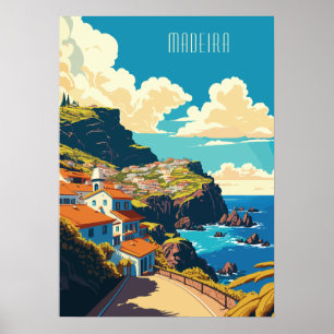 Anpassningsbar Text Madeira Portugal Poster