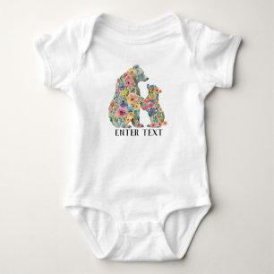 Anpassningsbar Text Mamma Bear Girl T Shirt