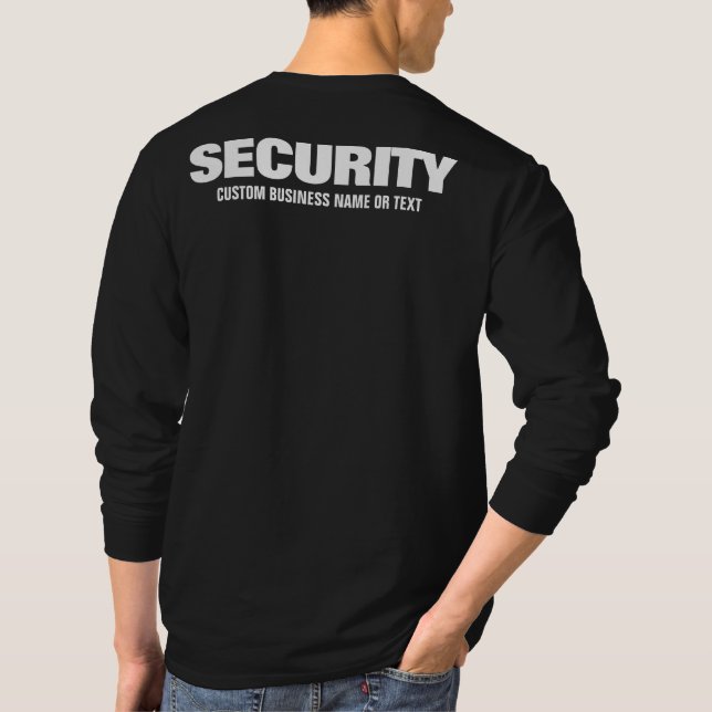 Anpassningsbar Text Manar säkerhetsbesättningsmedl T Shirt (Baksida)