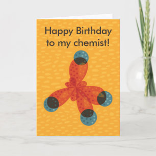 Anpassningsbar Text Methane Molecule Chemist Birth Kort